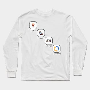 Gamer's Life Pixel Art Long Sleeve T-Shirt